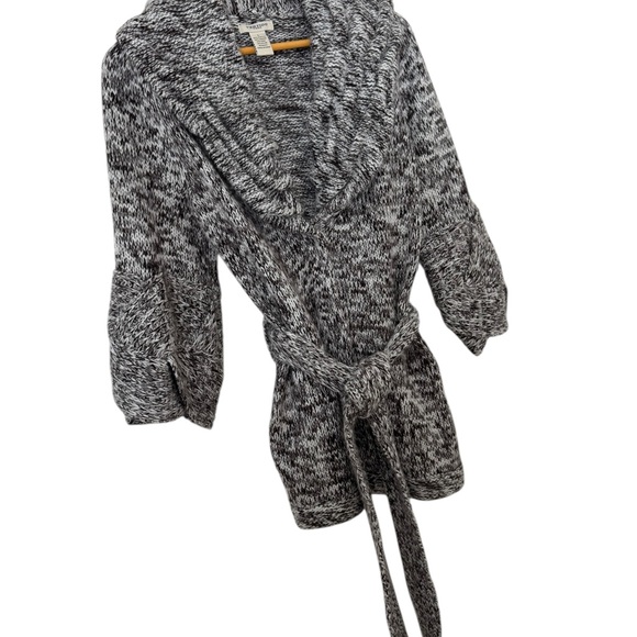 Vertigo Paris Brown and White Cardigan Wrapped Knot Sweater Large - Picture 4 of 7